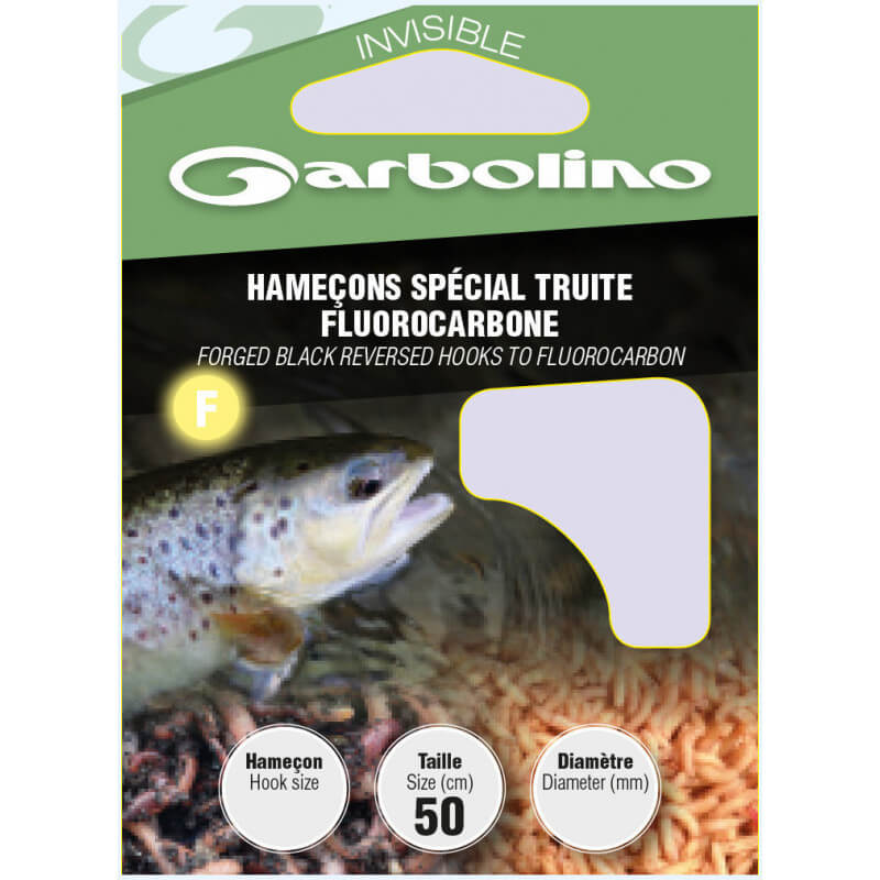 hameçons montés spécial truite fluorocarbone garbolino