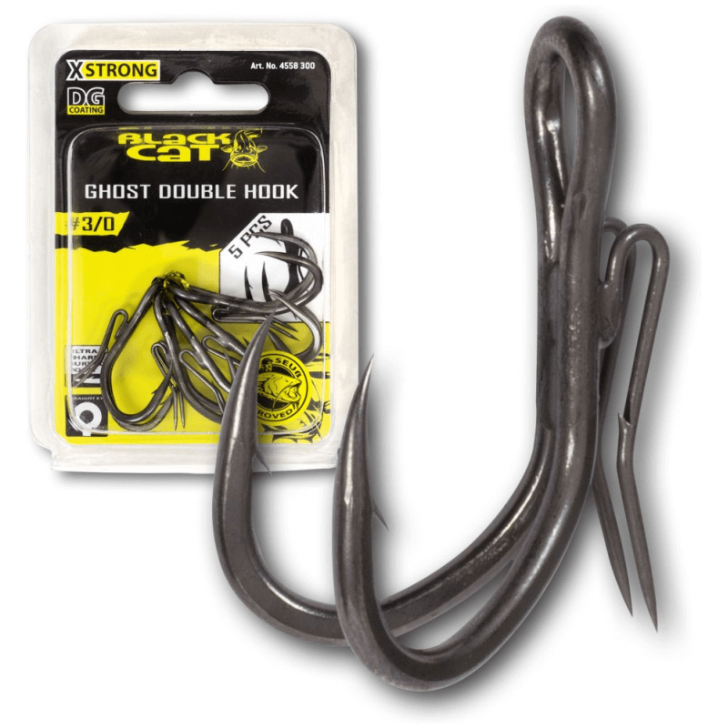 Hameçon Ghost Double Hook DG - BLACK CAT