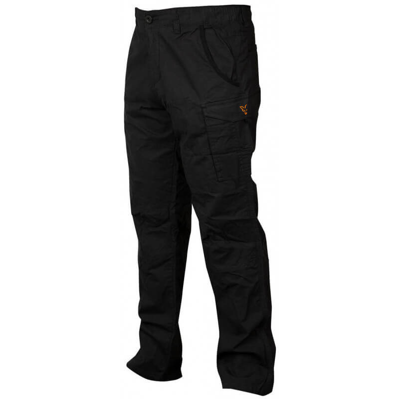 pantalon combats noir et orange fox