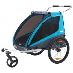 Remorque chariot Coaster 2 XT bike trailer+stroll Blue - THULE