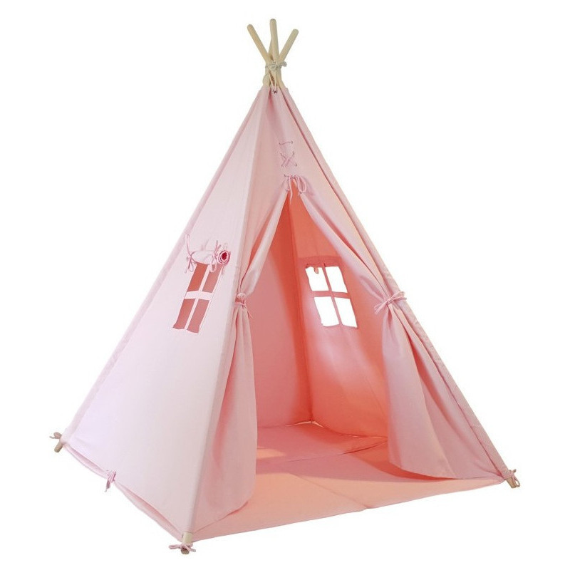 Tente Tipi Alba pour Enfants avec Tapis pour l'intérieur 120x120 cm - SUNNY