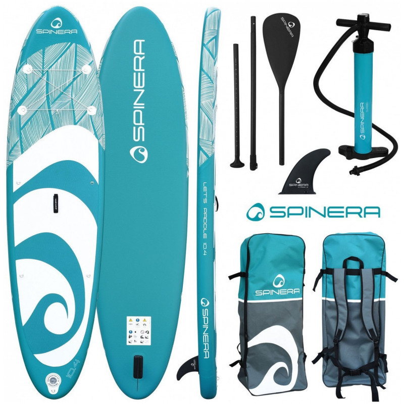 Pack stand up paddle sup gonflable Let's Paddle 10'4" - SPINERA