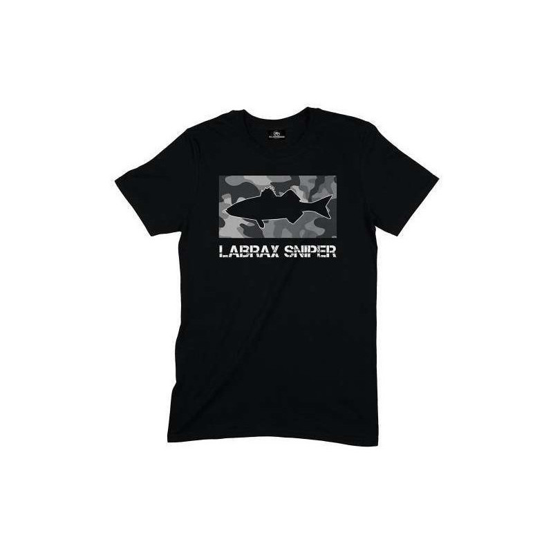 t-shirt sea bass noir