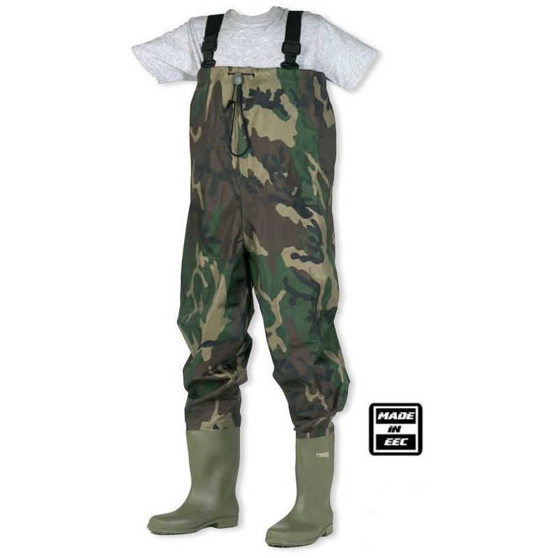 waders pvc nylon camo