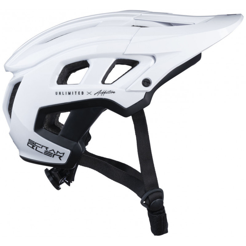 casque scrambler blanc