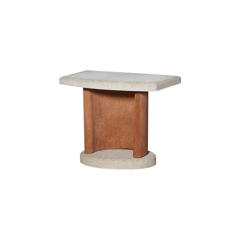 table d'appoint terracotta blanc