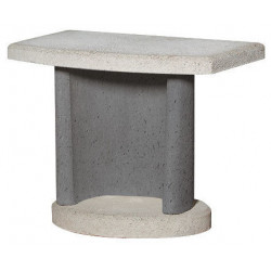Table d'appoint  pour Barbecues/Cheminées Anthracite & Blanc