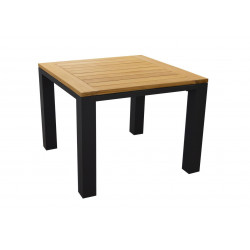 Table Torino 100x100 cm (4 places) - Plateau teck FSC® - OCEO