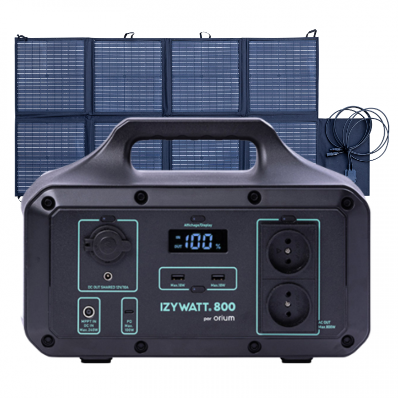 pack station izywatt 800 + panneau solaire 160w