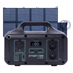 Pack Station d'énergie portative IZYWATT 1200 + Panneau solaire 160W - ORIUM