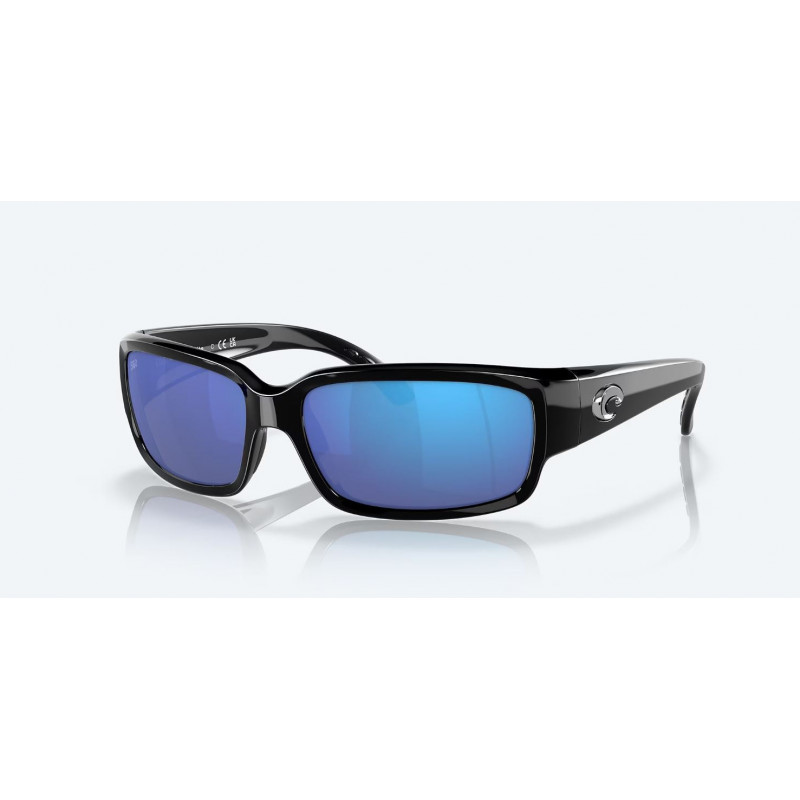 lunettes caballito shiny black blue mirror 580g