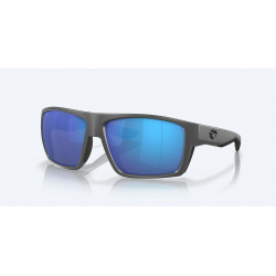 Lunettes Bloke - Matte Black Matte Grey / Blue Mirror 580G - COSTA DEL MAR