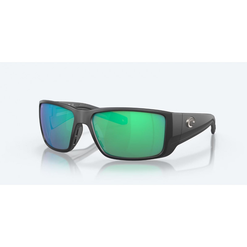 lunettes blackfin pro matte black green mirror