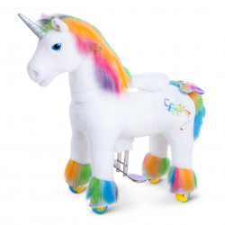 Ponycycle Modèle X avec frein - Licorne Rainbow - 4/8 ans