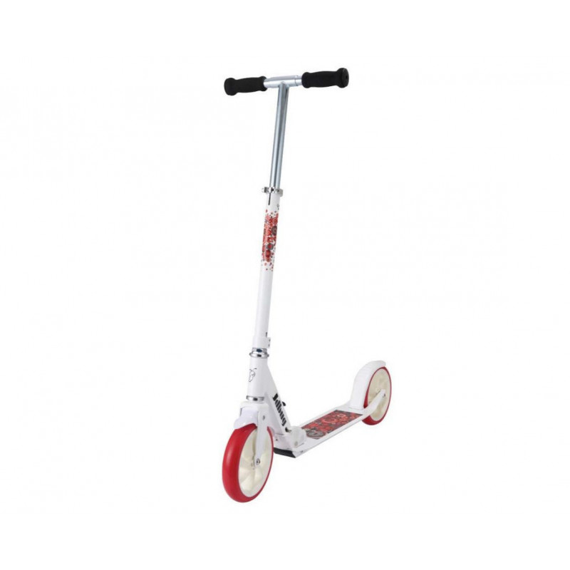 trottinette 8" deluxe blanc rouge