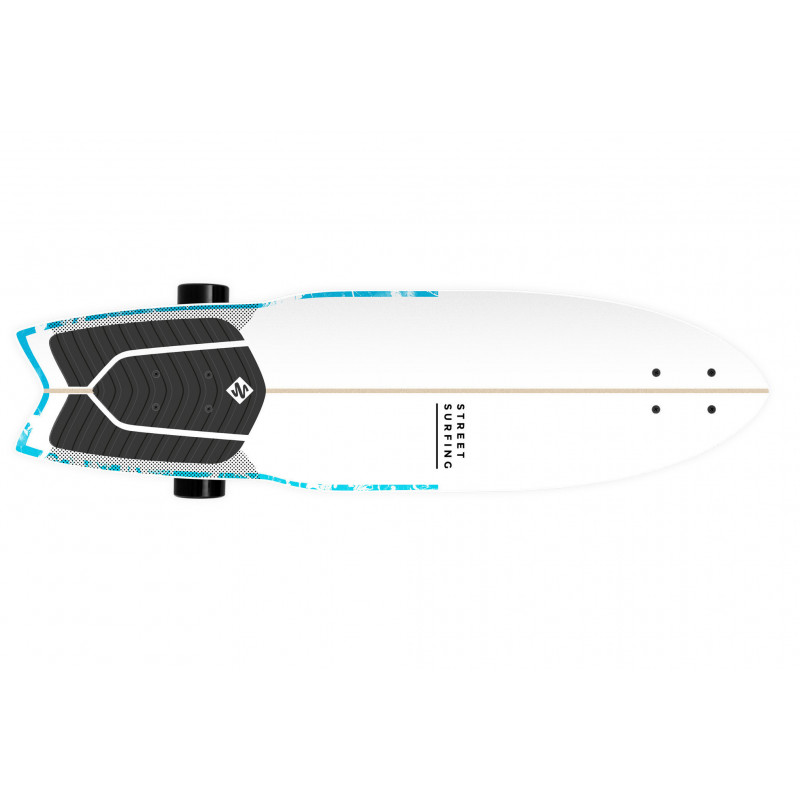 longboard shark attack psycho blue