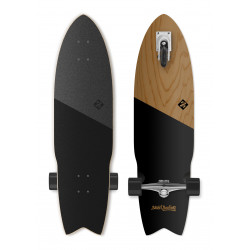 Longboard Shark Attack 36" Koa Black - STREET SURFING