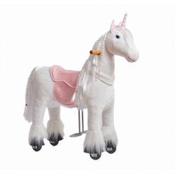 Licorne à roulettes inline Ponnie Merlin S avec selle rose