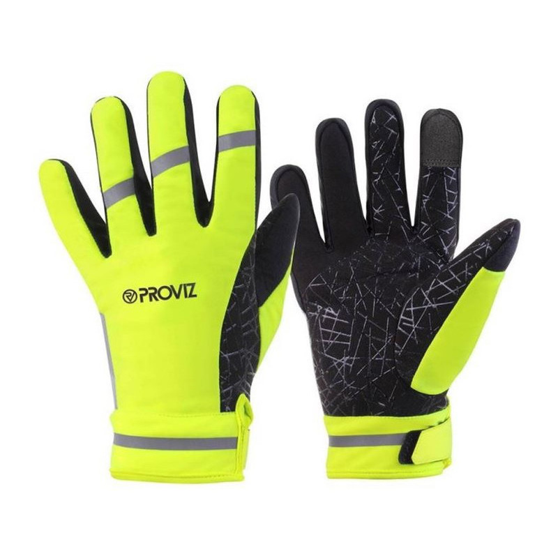 gants vélo jaune fluo