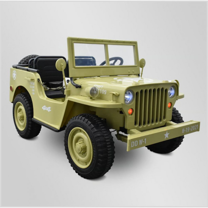 voiture enfant jeep willys 3 place sable