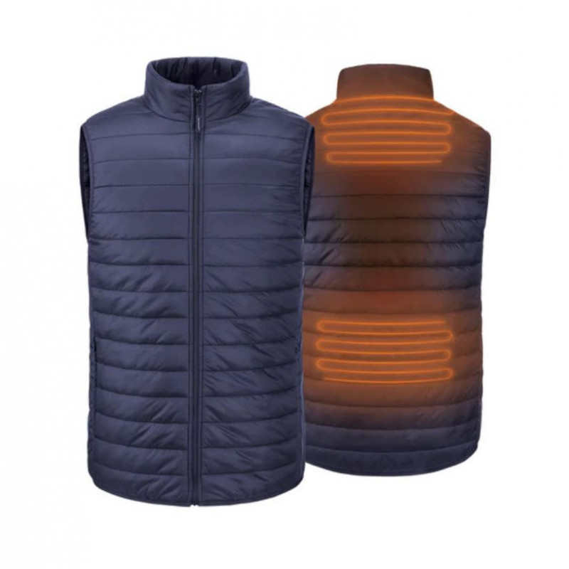 gilet chauffant bleu coupe regular