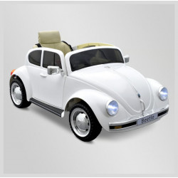 Voiture électrique Volkswagen Coccinelle Beetle Version Rétro Blanc - APOLLO
