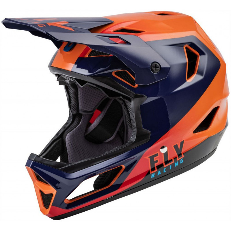 casque rayce rouge orange noir