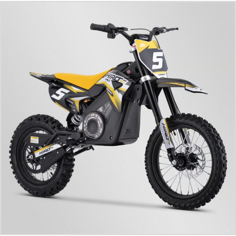 moto enfant dirt bike hiro rocket 1300w jaune