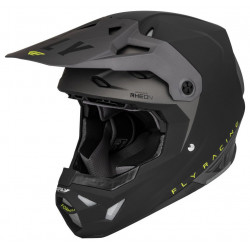 Casque Formula CP Slant Noir Gris Jaune Fluo - FLY