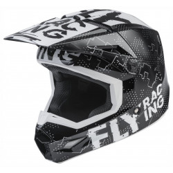 Casque enfant Kinetic Scan Noir/Blanc - FLY