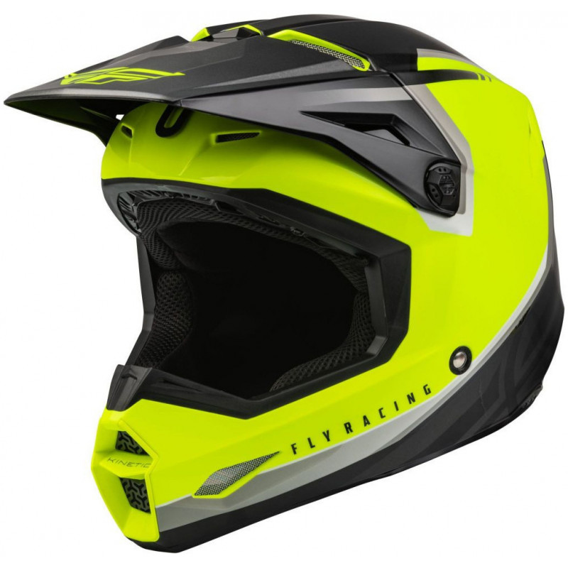 casque kinetic vision jaune fluo noir