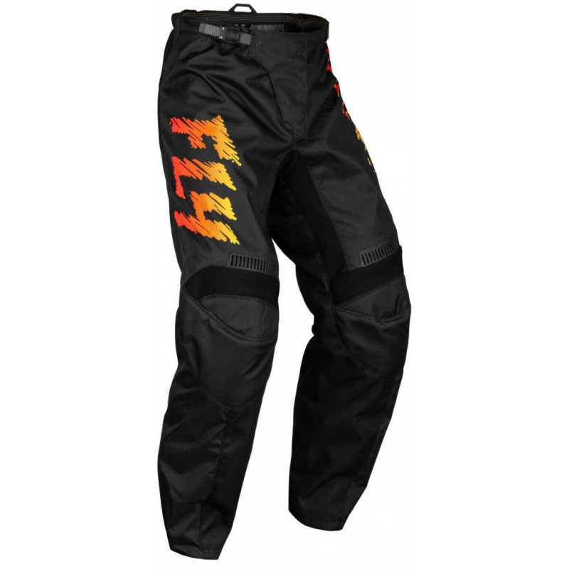 pantalon f-16 noir jaune orange