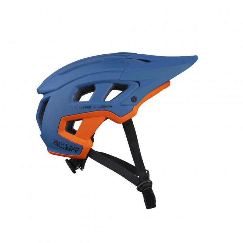 casque vtt enfant scrambler blue orange