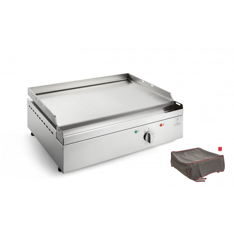 plancha inox chef 55 elec lisse + housse