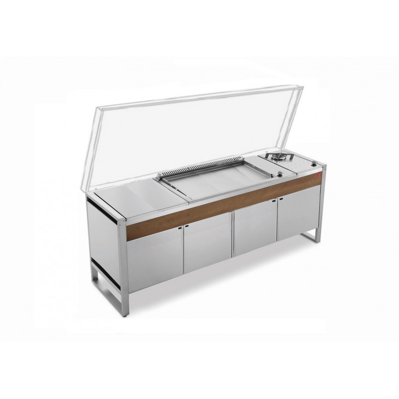 table oasi 205c + plancha oasi 80 + feu dual gaz