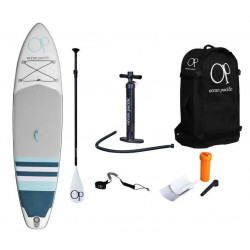 Paddle gonflable Malibu Lite 10'6 Blanc Gris Bleu - OCEAN PACIFIC