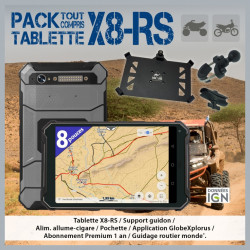 Pack Tablette GPS X8-RS Quad Moto SSV - GLOBE