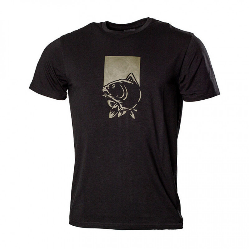 t-shirt make it happen fish logo black