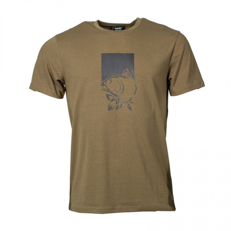 t-shirt make it happen fish logo green