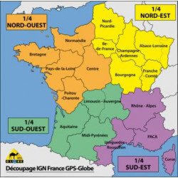 TOPO IGN Globe - 1/2 de France 1/25 000 Ouest