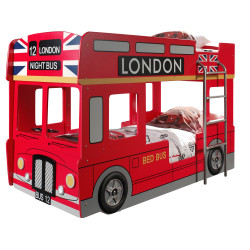 Lit superposé pour enfants London Bus