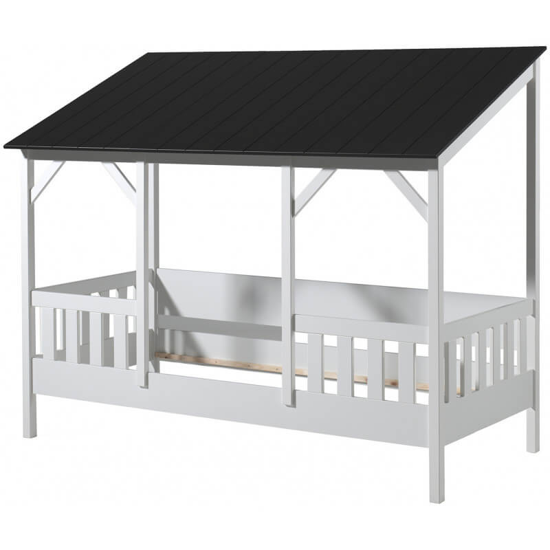 Lit cabane en pin HOUSEBED noir