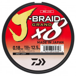 Tresse J-BRAID GRAND X8 Gris 135 m - DAIWA