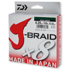 Tresse J-BRAID X8 Vert foncé 150 m - DAIWA