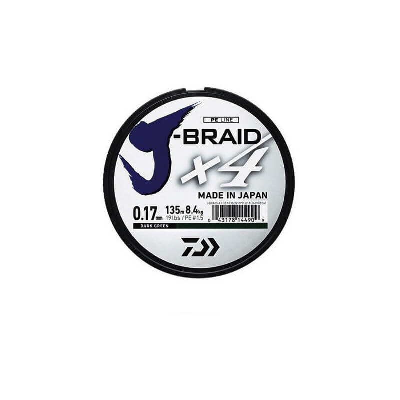 J-BRAID X4 Vert foncé 135 m
