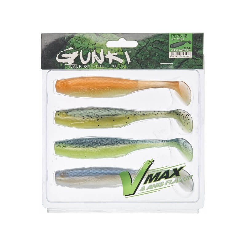 Kit Leurres souples PEPS CLEAR WATER II - GUNKI