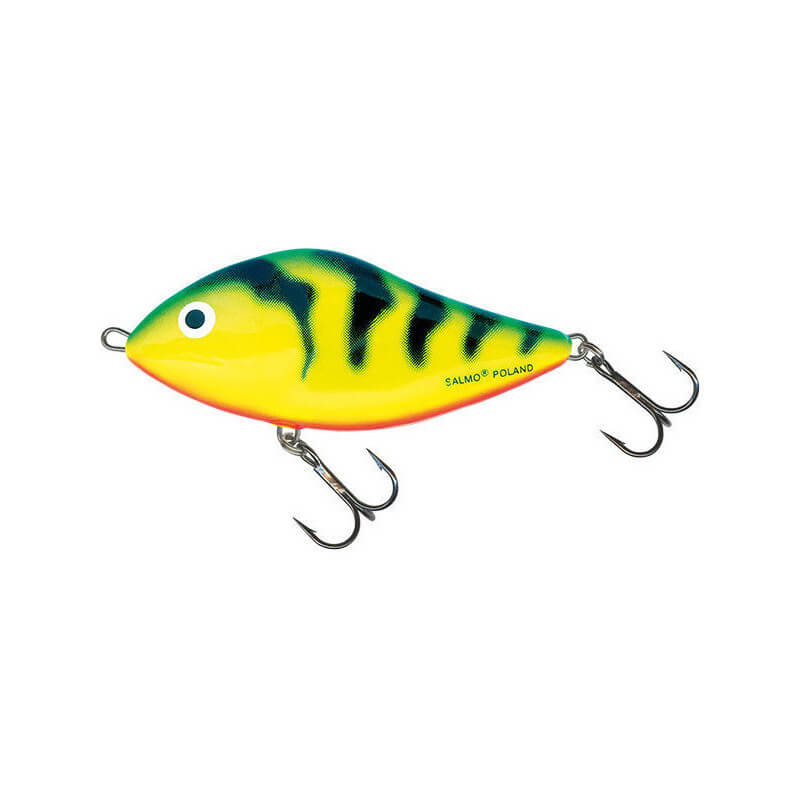 poisson nageur slider 10cm green tiger salmo