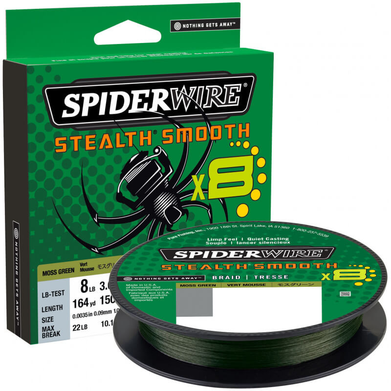 Tresse Stealth Smooth 8 Moss Green - SPIDERWIRE