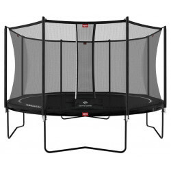 Trampoline Favorit Regular 380 Black avec filet de protection Comfort - BERG