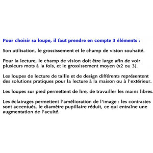 Loupes de lecture